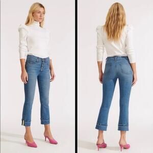 NWT VERONICA BEARD Carolyn Baby boot designer button fly jeans 25